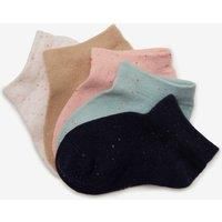 Kids' Ankle Socks 5-pack Basic - Pink/beige/blue
