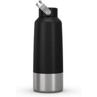 Quechua Stainless Steel Hiking Flask Water Bottle with Screw Cap 1 L