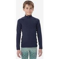 Decathlon Kids' Thermal Ski 1/2 Zip 500 Base Layer Top - Blue