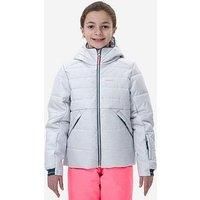 Kids Warm And Waterproof Padded Ski Jacket - 100 Warm Grey