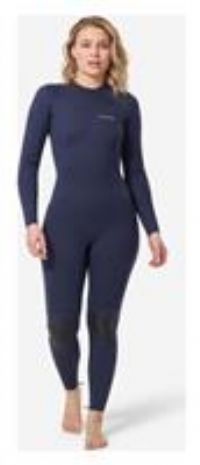 Unisex 100 2 2Mm Neoprene Women Wetsuit Back Zip Marine Blue Olaian