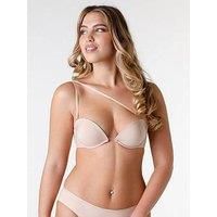 Wonderbra W9243, Seamless, Multiway, Padded, Underwired, Plunge Bra In Nude