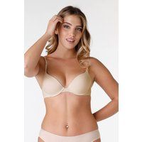 Wonderbra Women's Ultimate Silhouette T-shirt Everyday Bra, Beige, 36G UK