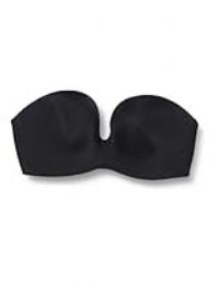 Wonderbra W032D Ultimate Strapless Silicone Dot Moulded Magic Hands Push Up Bra, Black (SCHWARZ 1001), 32C