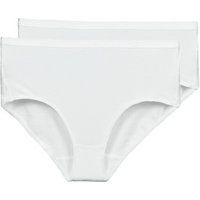 Playtex Womens Organic Cotton Midi X2 Brief, White, 14 UK