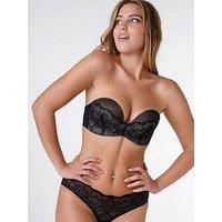 Wonderbra Women/'s Ultimate Strapless Lace Bra, Black, 32B