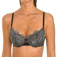 Wonderbra Women Lightly Lined Lace Bra Lace wired Bra, Black, 34D