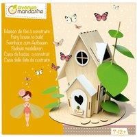 Avenue Mandarine - Ref CO174C - Creative Box - Build Your Own 3D Wooden Fairy House - Easy-to-Fit Wooden Pieces, Full Instructions Supplied, Suitable for Ages 7-12+, 27x27cm