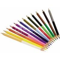 Avenue Mandarine - Ref CC032O - Double-Ended Coloured Pencils (Pack of 12) - Metal Case for Easy Transport Included, 24 Colours Total, Complies With CE Standards