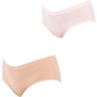 Dim Women/'s Shorty Body MOUV X2 Boy Short, Multicolor (Pink Ballerina/New Skin 8yb), UK 8 (Pack of 2)