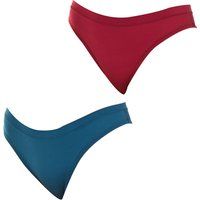 DIM Women/'s Slip Body Mouv X2 Underwear, Varnish Red/Organic Blue, Medium