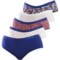 Dim Women/'s Les Pockets Coton Colorés x5 Swim Trunks, Lot Foulard, 34/36 (Pack of 5)
