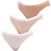 DIM Pack-3 Panties Slips Coton Strech D4C17 Women/'s Comfortable and Versatile Design for Daily use Brown White