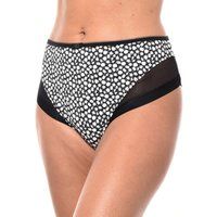 Dim Women/'s Generous Classique X1 Panties, Black Retro Daisy, XXL