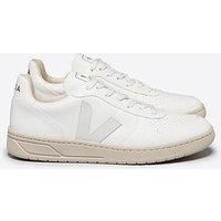 Veja Womens V10 Leather Court Trainers White 3 UK