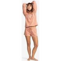 Roxy Womens Regular Fit Elasticated Waistband Fleece Shorts - Nude