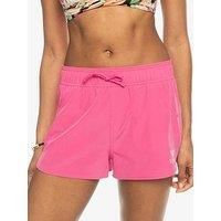 Roxy Womens 2 Inch Boardshorts With Fully Elasticated Waist - Pink