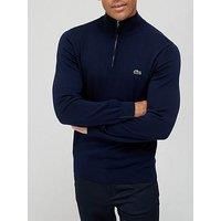 Lacoste Half Zip Knit Jumper Navy
