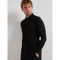 Lacoste Polo Shirt - Lacoste PH2481 Long Sleeve Paris Polo Shirt - Black, White