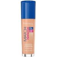 Rimmel London Match Perfection Foundation, SPF 20, 301 Warm Honey, 30 ml