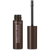 Rimmel London Wonder’Full Brow 24HR Waterproof Brow Gel, with Fibres for Plump Thick Brows, Dark, 4.5 ml