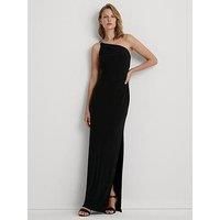 Lauren By Ralph Lauren Belina-One Shoulder-Evening Dress - Black