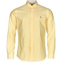 Polo Ralph Lauren  CHEMISE COUPE DROITE EN OXFORD  men's Long sleeved Shirt in Yellow
