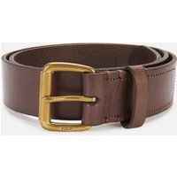 Polo Ralph Lauren leather belt in brown with gold logo