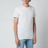 Mens 3 Pack Ralph Lauren Plain Cotton Stretch Crew Neck T-shirts White Medium