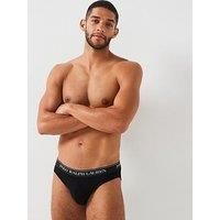 Polo Ralph Lauren Men's 3 Pack Briefs - Black/Multi Waistband - M
