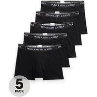 Polo Ralph Lauren Men's 5 Pack Trunk Boxer Shorts - Black - XXL