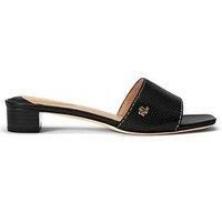 Lauren By Ralph Lauren Fay Leather Sandal - Black