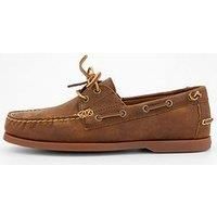 Polo Ralph Lauren Merton Leather And Suede Boat Shoes - Brown