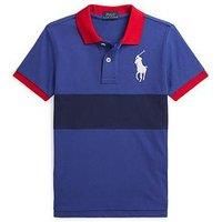 Polo Ralph Lauren Boys Short Sleeve Colour Block Polo Shirt - Bright Navy
