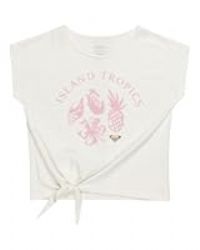 Roxy Short-Sleeved T-Shirt PURA Playa Girls White 8