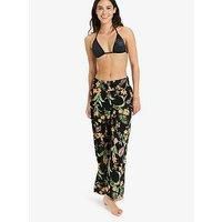 Roxy Pants Along The Beach Printed Young Womens Black L