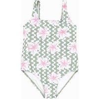 Roxy Girls Party Waves One Piece Swimsuit - Green