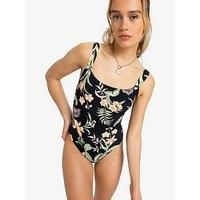 Roxy Womens Beach Classics One Piece Swimsuit - Black