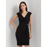 Lauren By Ralph Lauren Rylan Short Sleeve Cocktail Dress - Black