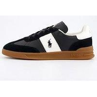Polo Ralph Lauren Heritage Aera Leather Trainers - Black/White