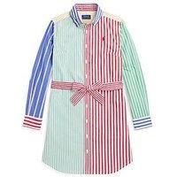 Polo Ralph Lauren Girls Fun Stripe Shirt Dress - Multi
