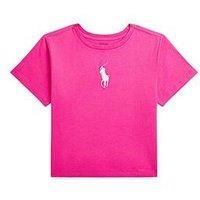 Polo Ralph Lauren Girls Large Pony Short Sleeve T-Shirt - Pink