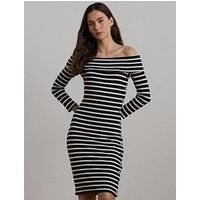Lauren By Ralph Lauren Jadrien 3/4 Sleeve Day Dress - Navy
