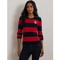 Lauren By Ralph Lauren Montiva Long Sleeve Jumper - Navy