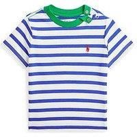 Polo Ralph Lauren Baby Boys Stripe Short Sleeve T-Shirt - White/Blue