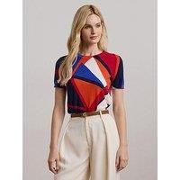 Lauren By Ralph Lauren Elelah Short Sleeve Jumper - Blue