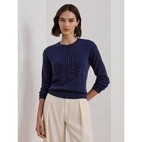 Lauren By Ralph Lauren Riednee Long Sleeve Jumper - Navy