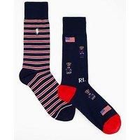 Polo Ralph Lauren 2 Pack Ameri Bear Crew Socks - Assorted
