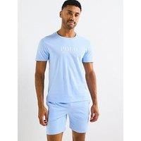 Polo Ralph Lauren Polo Ralph Lauren Loungewear Centre Logo T-Shirt - Light Blue