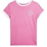Polo Ralph Lauren Girls Ringer Short Sleeve T-Shirt - Pink